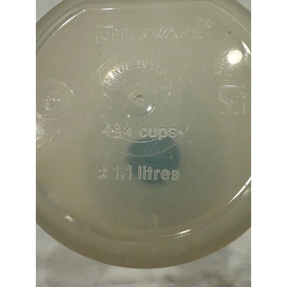 Tupperware Modular Mates Round 5 Canister Hunter Green Seal 1.1L 4.75 Cup 1661-2